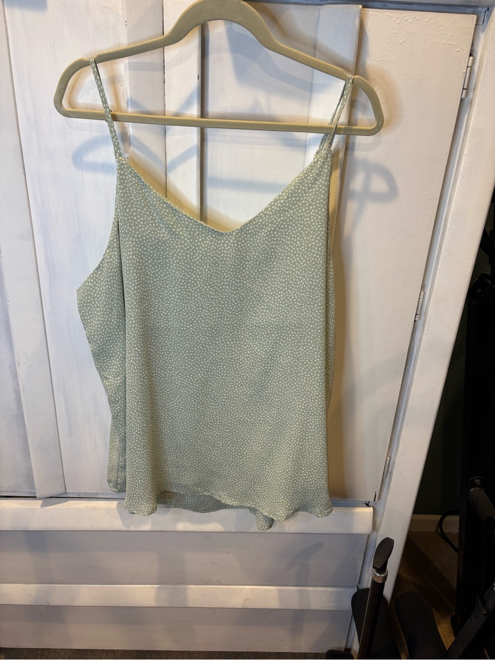 Blu Pepper Mint Green Polka Dot Spaghetti Strap Camisole